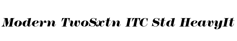 Modern TwoSxtn ITC Std HeavyIt font preview