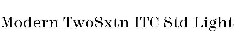 Modern TwoSxtn ITC Std Light font preview
