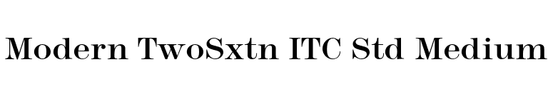 Modern TwoSxtn ITC Std Medium font preview