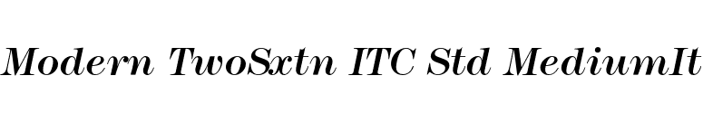 Modern TwoSxtn ITC Std MediumIt font preview