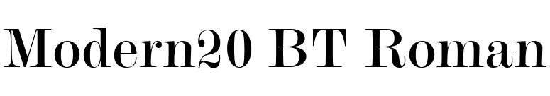 Modern20 BT Roman font preview