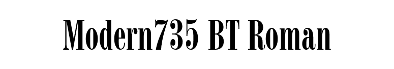 Modern735 BT Roman font preview