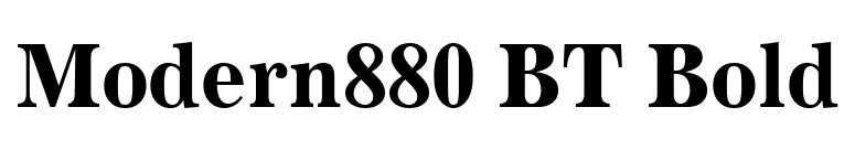 Modern880 BT Bold font preview