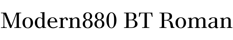 Modern880 BT Roman font preview