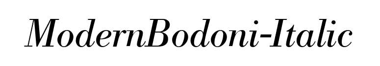 ModernBodoni-Italic font preview
