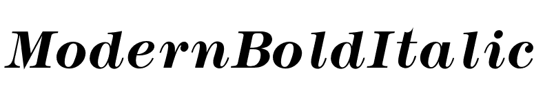 ModernBoldItalic font preview