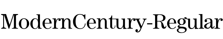 ModernCentury-Regular font preview