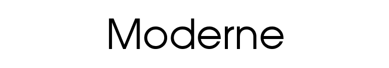 Moderne font preview