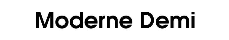 Moderne Demi font preview
