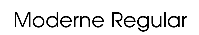 Moderne Regular font preview