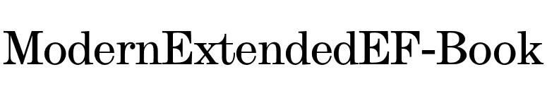 ModernExtendedEF-Book font preview