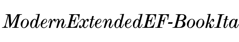 ModernExtendedEF-BookIta font preview