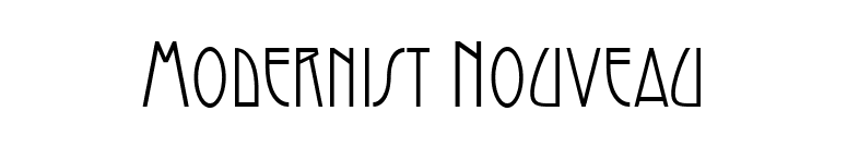 Modernist Nouveau font preview