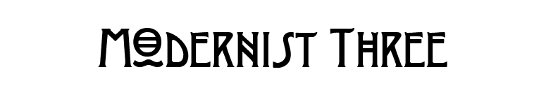 Modernist Three font preview