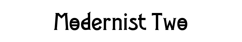 Modernist Two font preview