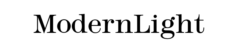 ModernLight font preview