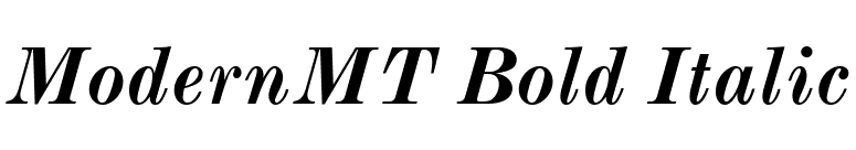 ModernMT Bold Italic font preview