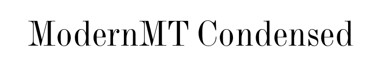 ModernMT Condensed font preview