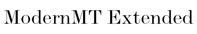 ModernMT Extended font preview
