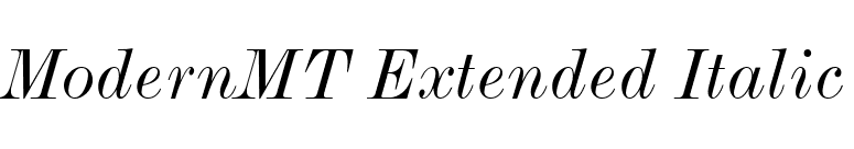 ModernMT Extended Italic font preview