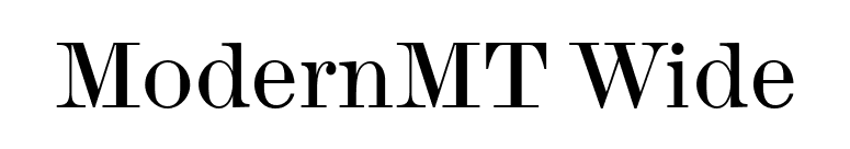 ModernMT Wide font preview
