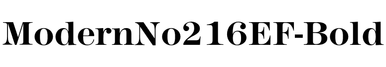 ModernNo216EF-Bold font preview