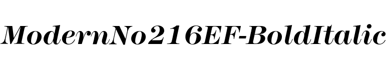 ModernNo216EF-BoldItalic font preview