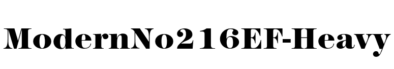 ModernNo216EF-Heavy font preview