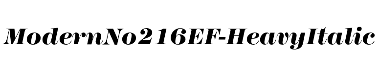 ModernNo216EF-HeavyItalic font preview