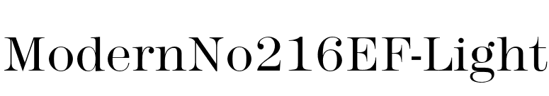 ModernNo216EF-Light font preview