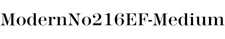 ModernNo216EF-Medium font preview
