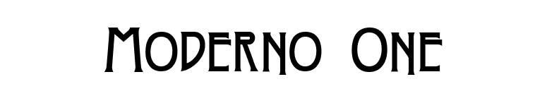 Moderno One font preview