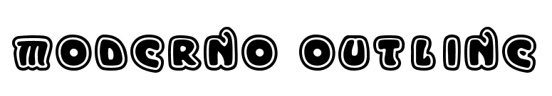 Moderno Outline font preview