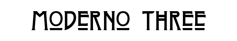Moderno Three font preview