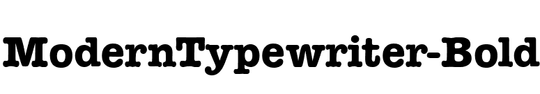 ModernTypewriter-Bold font preview