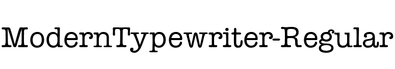 ModernTypewriter-Regular font preview