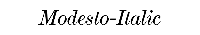 Modesto-Italic font preview