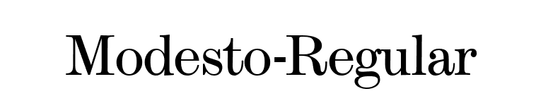 Modesto-Regular font preview