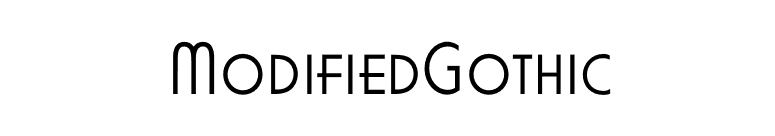ModifiedGothic font preview