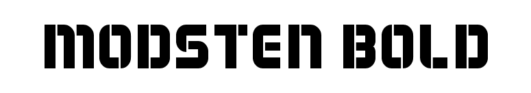 Modsten Bold font preview