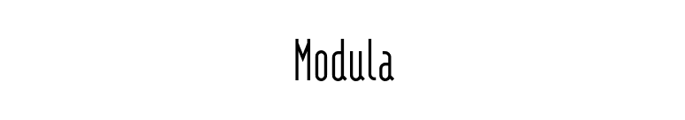 Modula font preview