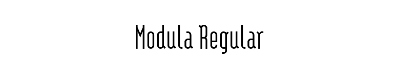 Modula Regular font preview