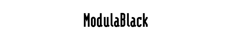 ModulaBlack font preview