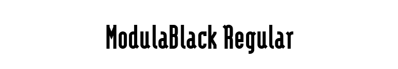 ModulaBlack Regular font preview
