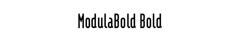 ModulaBold Bold font preview