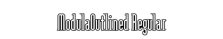 ModulaOutlined Regular font preview