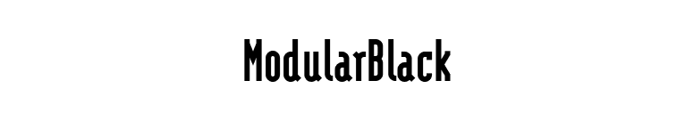 ModularBlack font preview
