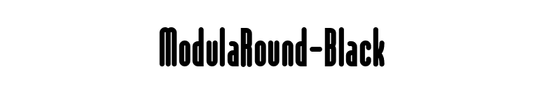 ModulaRound-Black font preview