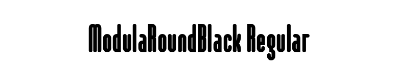 ModulaRoundBlack Regular font preview
