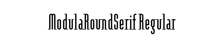 ModulaRoundSerif Regular font preview